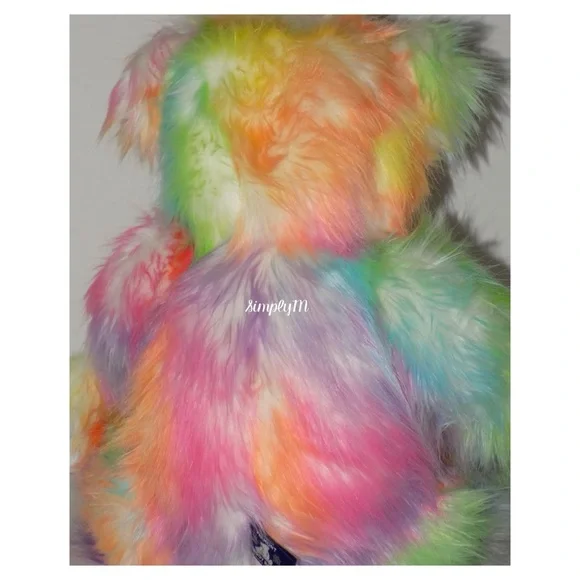 Large 20 inch Rainbow Tie-Dye Vermont Teddy Bear - Picture 8 of 10